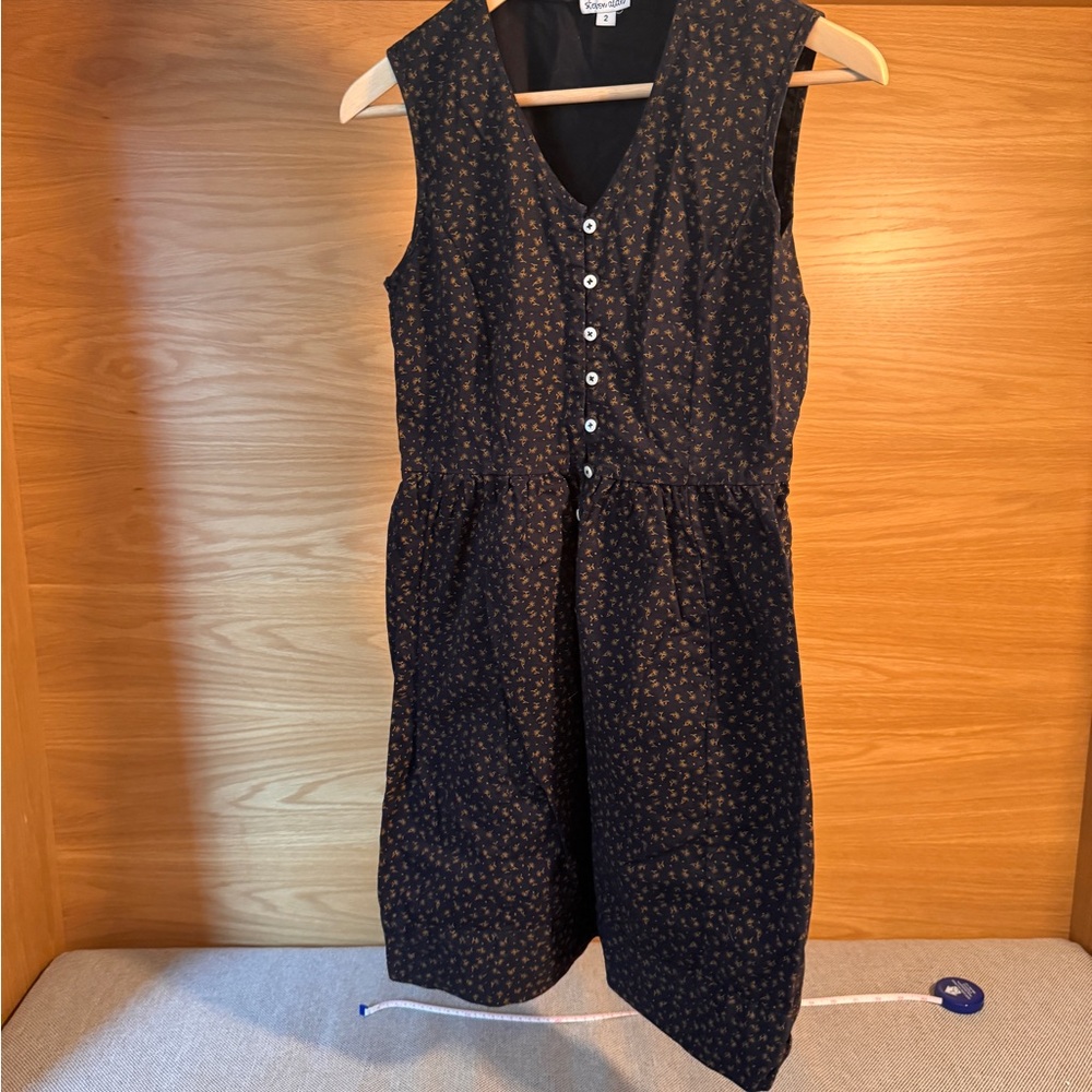 Steven Alan Black and Brown Patterned Garment